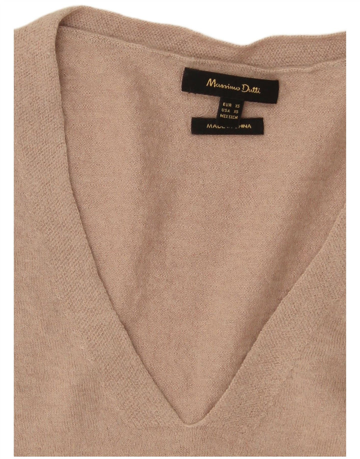 Massimo Dutti Pull surdimensionné à col en V pour femme UK 6 XS Gris