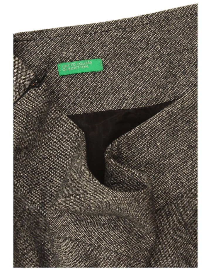 Benetton Jupe Droite Femme W32 Large Gris
