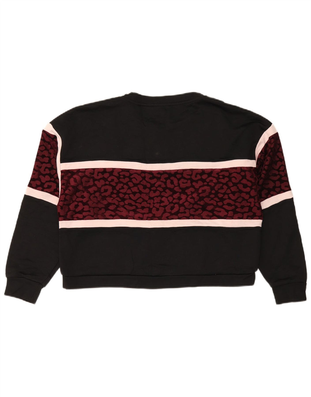 Guess Sweat-shirt surdimensionné pour femme UK 44 Medium Noir Imprimé animal