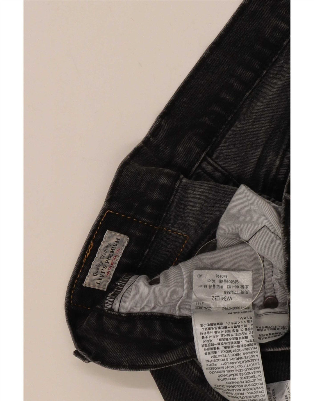 Levi's Jean Slim 511 Homme W34 L32 Gris Coton