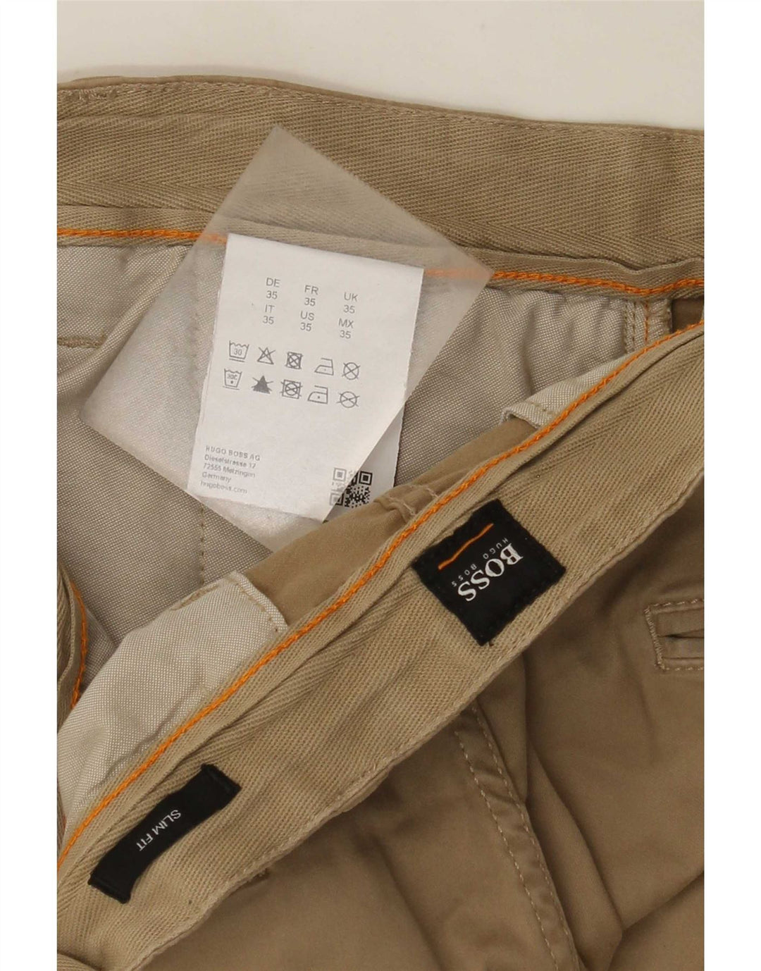 Hugo Boss Short chino W35 pour homme en coton beige Large