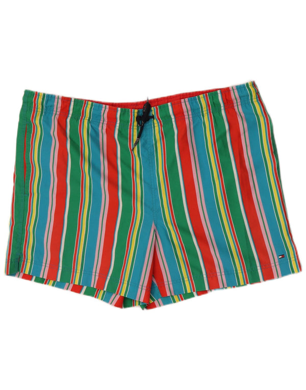 Tommy Hilfiger Short de bain XL pour homme en polyester rayé multicolore