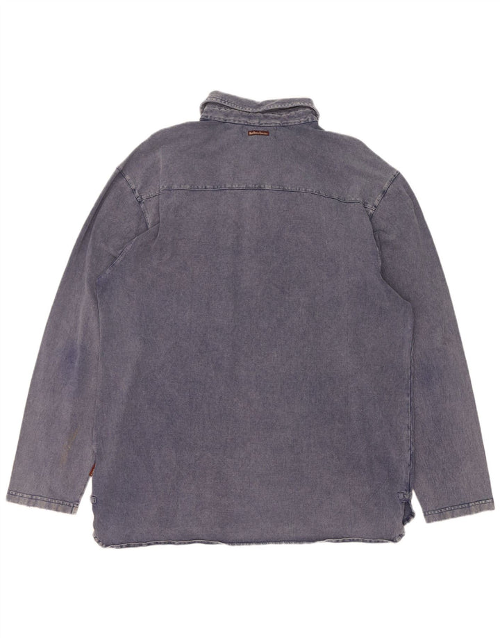 Marlboro Classics Chemise pull pour homme 2XL Bleu marine Coton