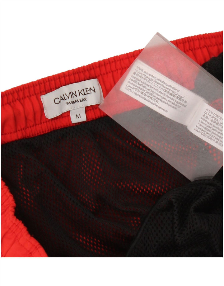 Calvin Klein Short de Bain Graphique Homme Rouge Moyen Polyester
