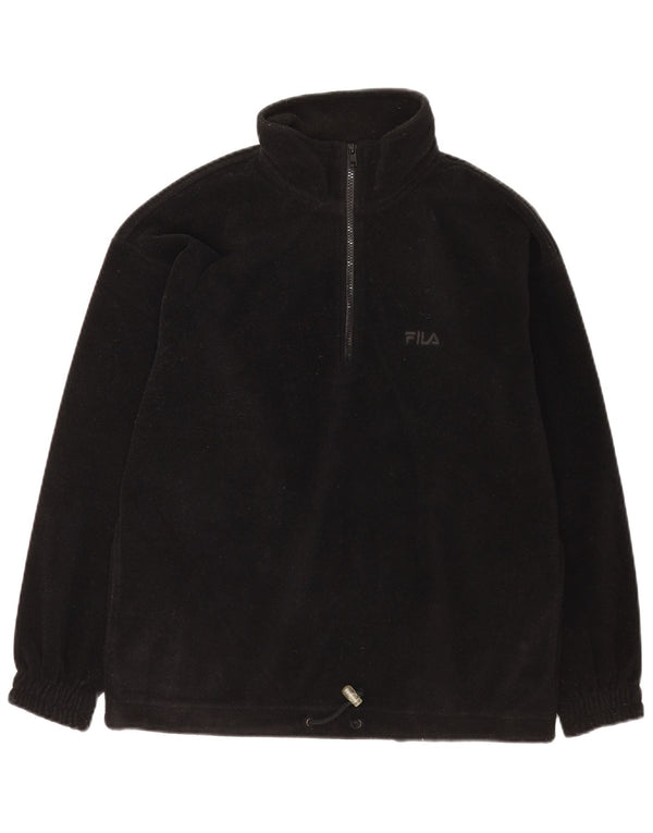 Fila Pull polaire à col zippé pour homme IT 46 Small Noir