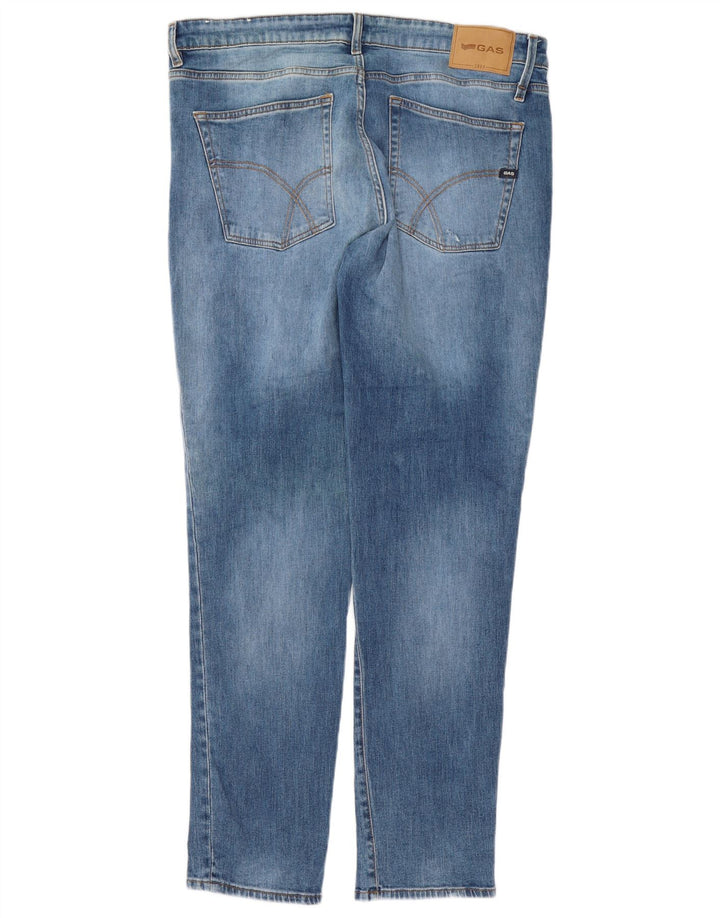 Gas Jean slim vieilli pour homme W38 L32 en coton bleu