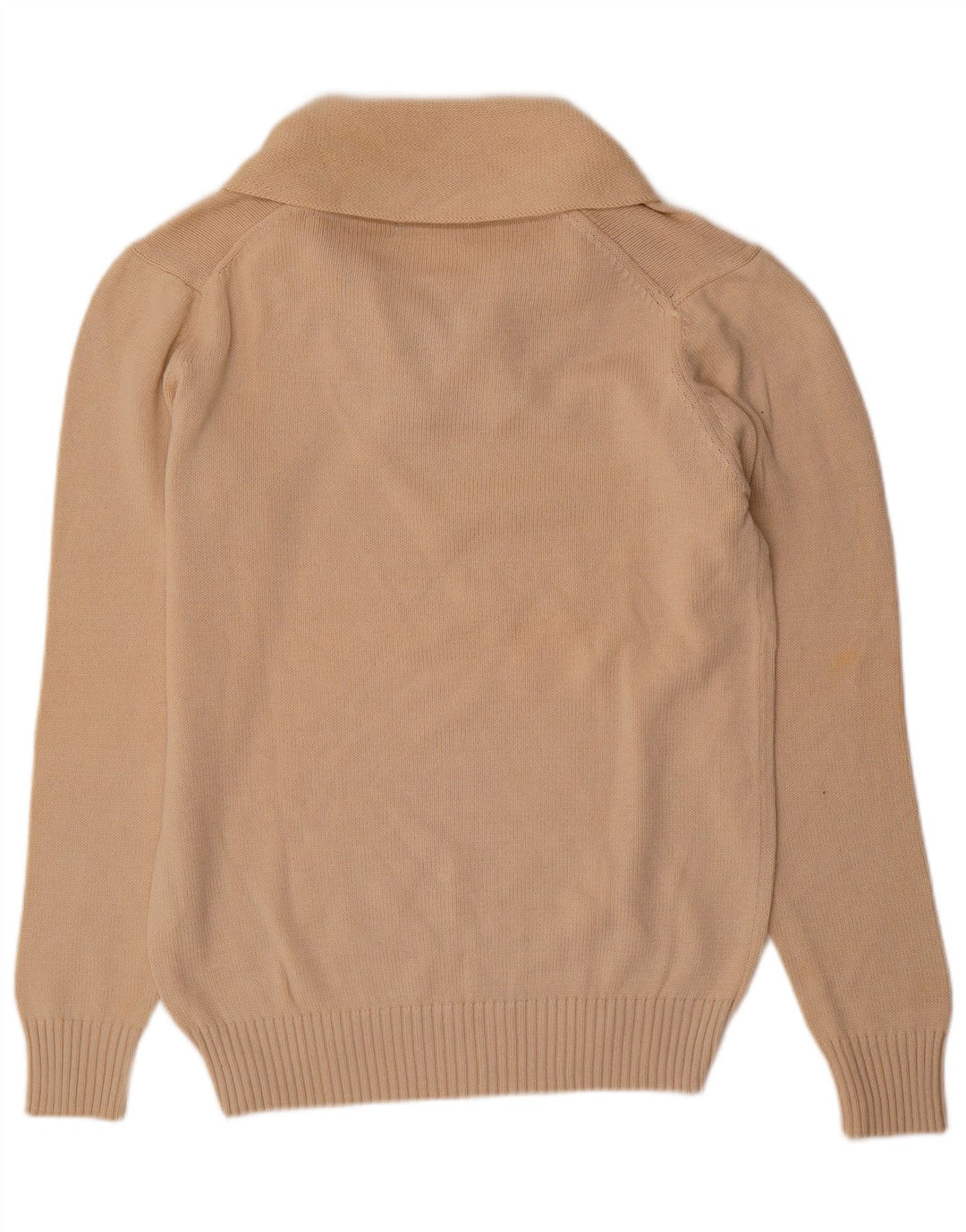 Zara Pull à col châle pour homme en coton beige Large
