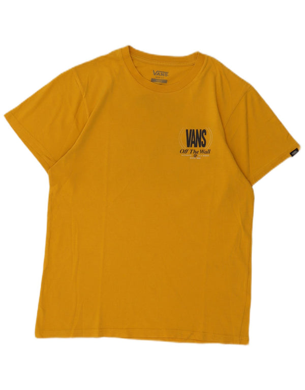 VANS T-shirt coupe slim pour homme en coton jaune petit