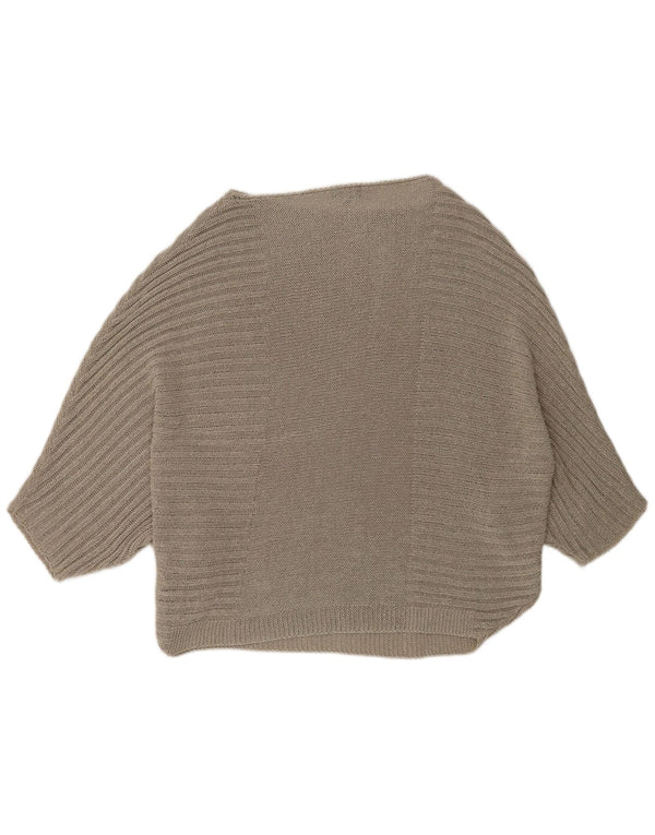 Phase Eight Poncho à manches 3/4 pour femme UK 10 Petit Acrylique Beige