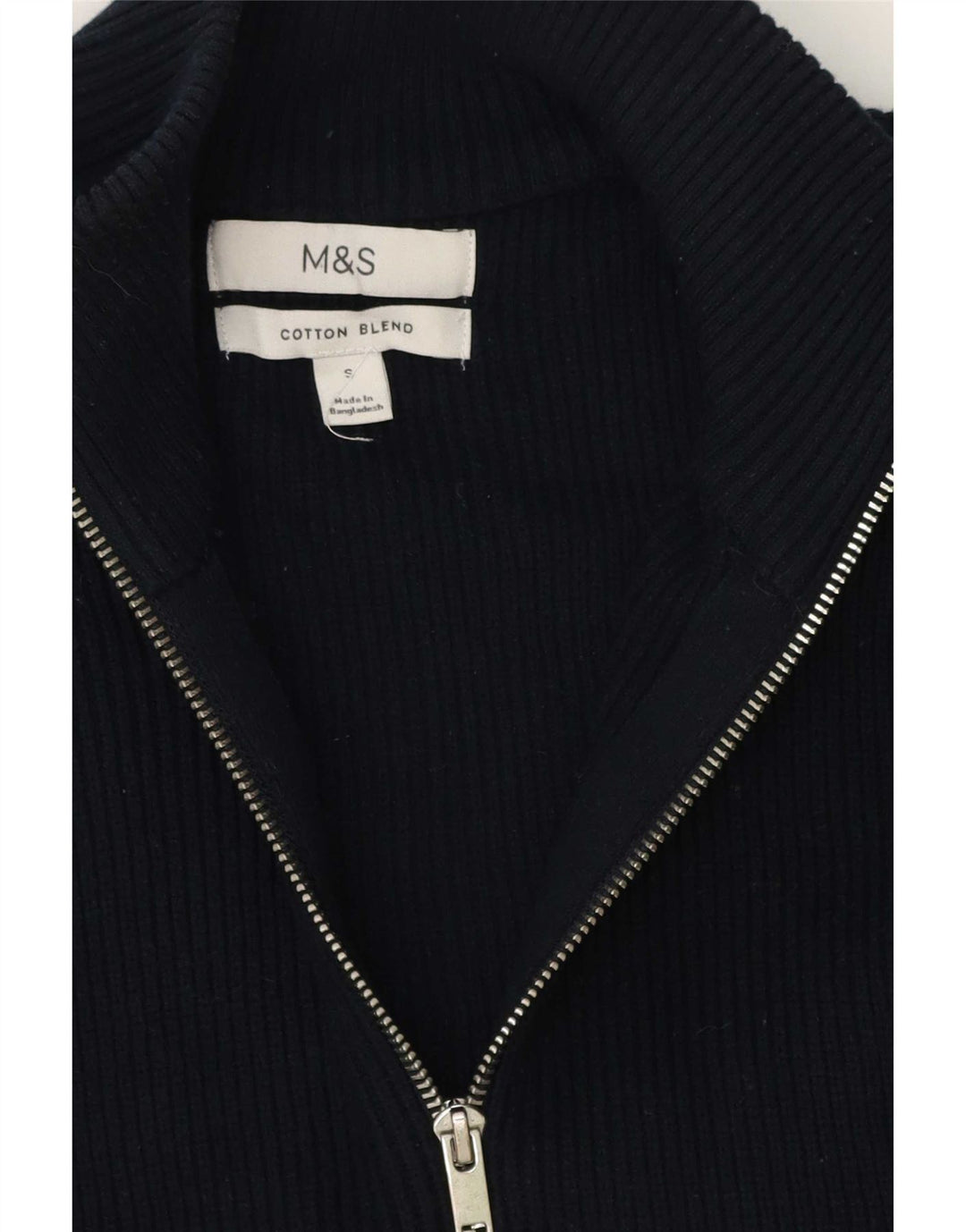 Marks & Spencer Pull Cardigan Homme Petit Bleu Marine Coton