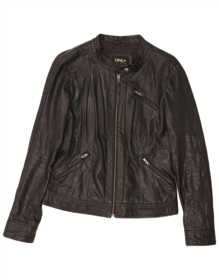 Only Veste de course en cuir pour femme IT 38 XS Cuir noir