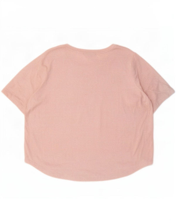Marks & Spencer T-Shirt Femme Top UK 20 2XL Rose Viscose