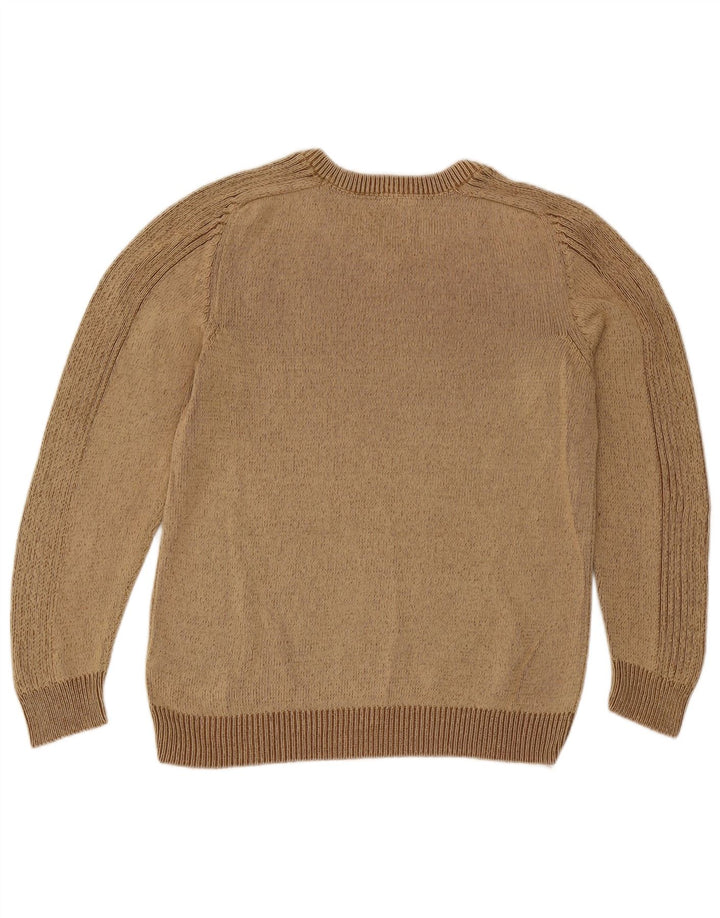 Wrangler Pull col V pour homme en coton marron moyen