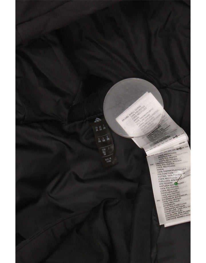 Adidas Veste rembourrée à capuche pour homme UK 46 3XL Noir Polyester