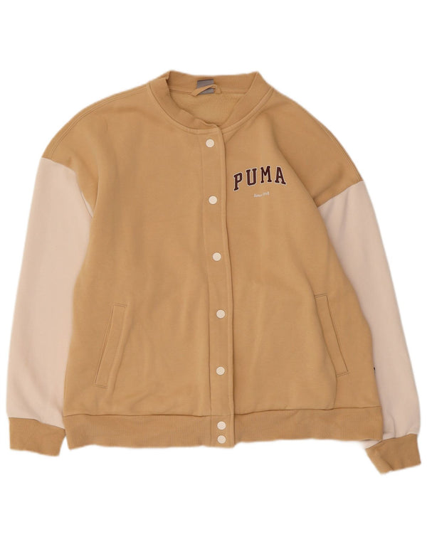 Puma Veste de survêtement pour femme UK 14 Coton color block beige moyen