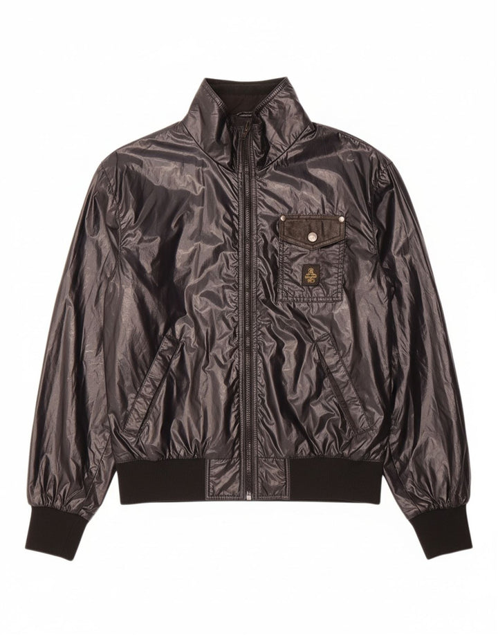 REFRIGIWEAR Mens Bomber Jacket UK 38 Medium Black Polyester