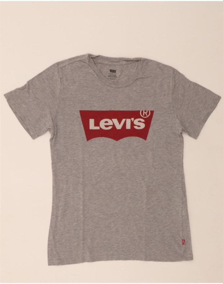 LEVI'S Mens Graphic T-Shirt Top XS Grey Cotton Vintage Levi's and Second-Hand Levi's from Messina Hembry 