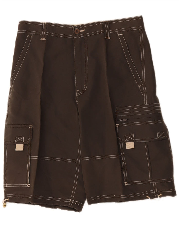 Short Cargo Vintage Homme Moyen W30 Noir Polyester