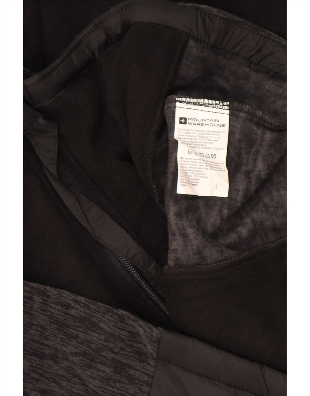 Mountain Warehouse Veste rembourrée pour femme UK 16 Large Noir Moucheté Polyamide