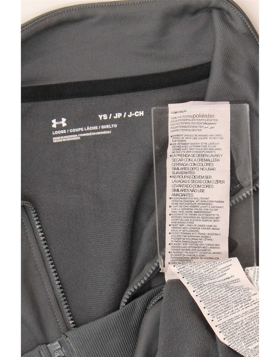 Under Armour Veste de survêtement pour garçon 7-8 ans Petit Gris Colorblock
