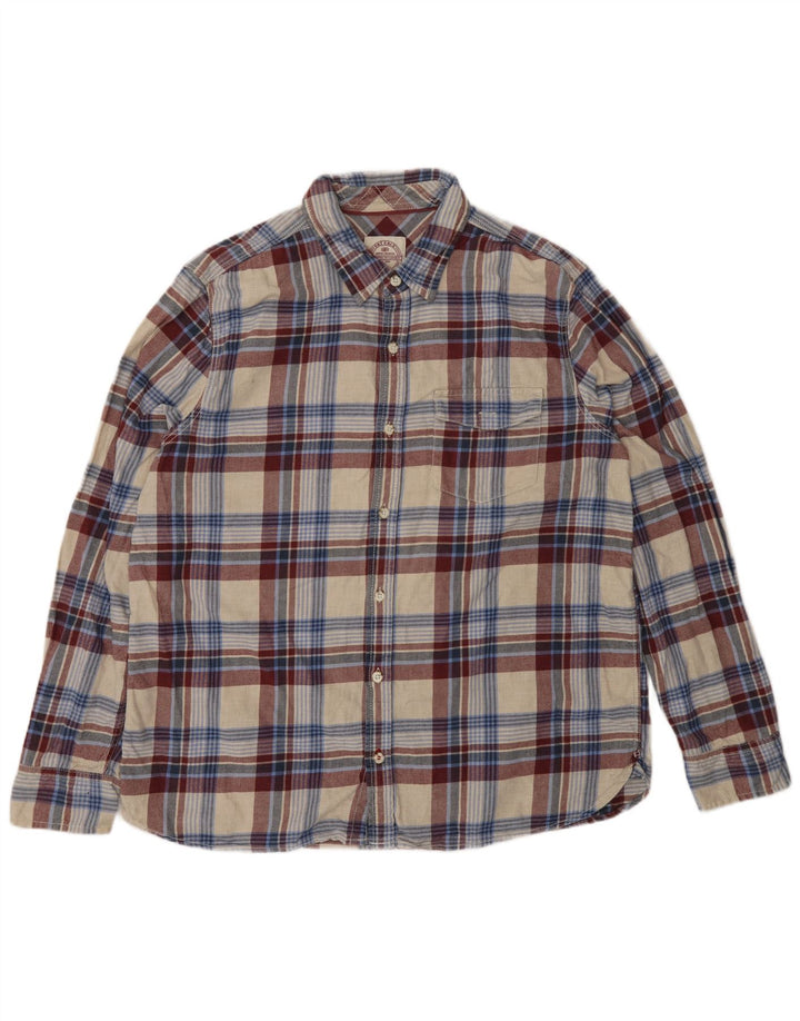 Fat Face Chemise Flanelle Homme XL Coton à Carreaux Multicolore