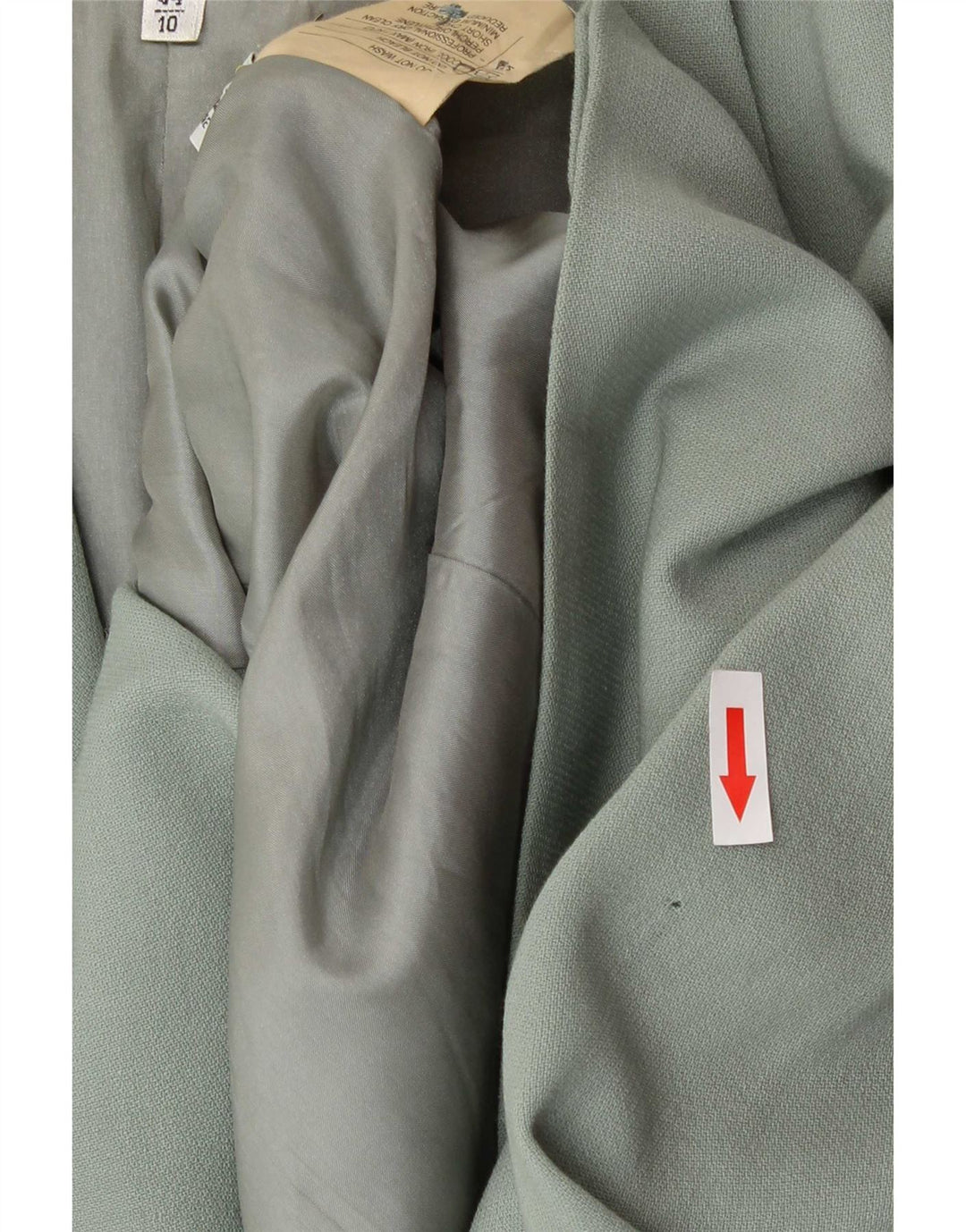 MANI Veste Blazer 2 Boutons Femme IT 44 Laine Vierge Vert Moyen