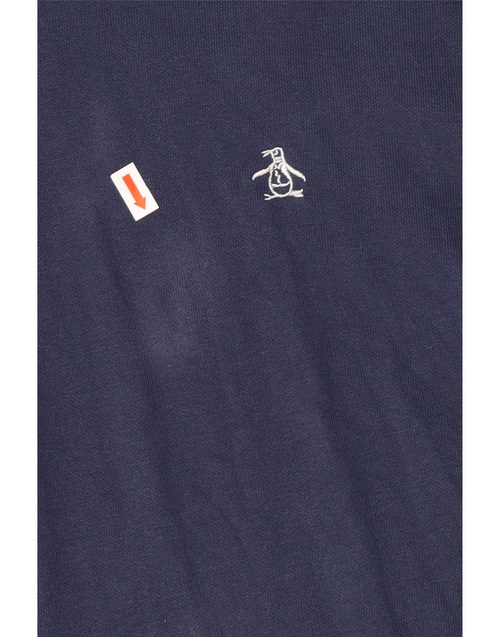 PENGUIN Pull à capuche pour homme en coton bleu marine Taille L