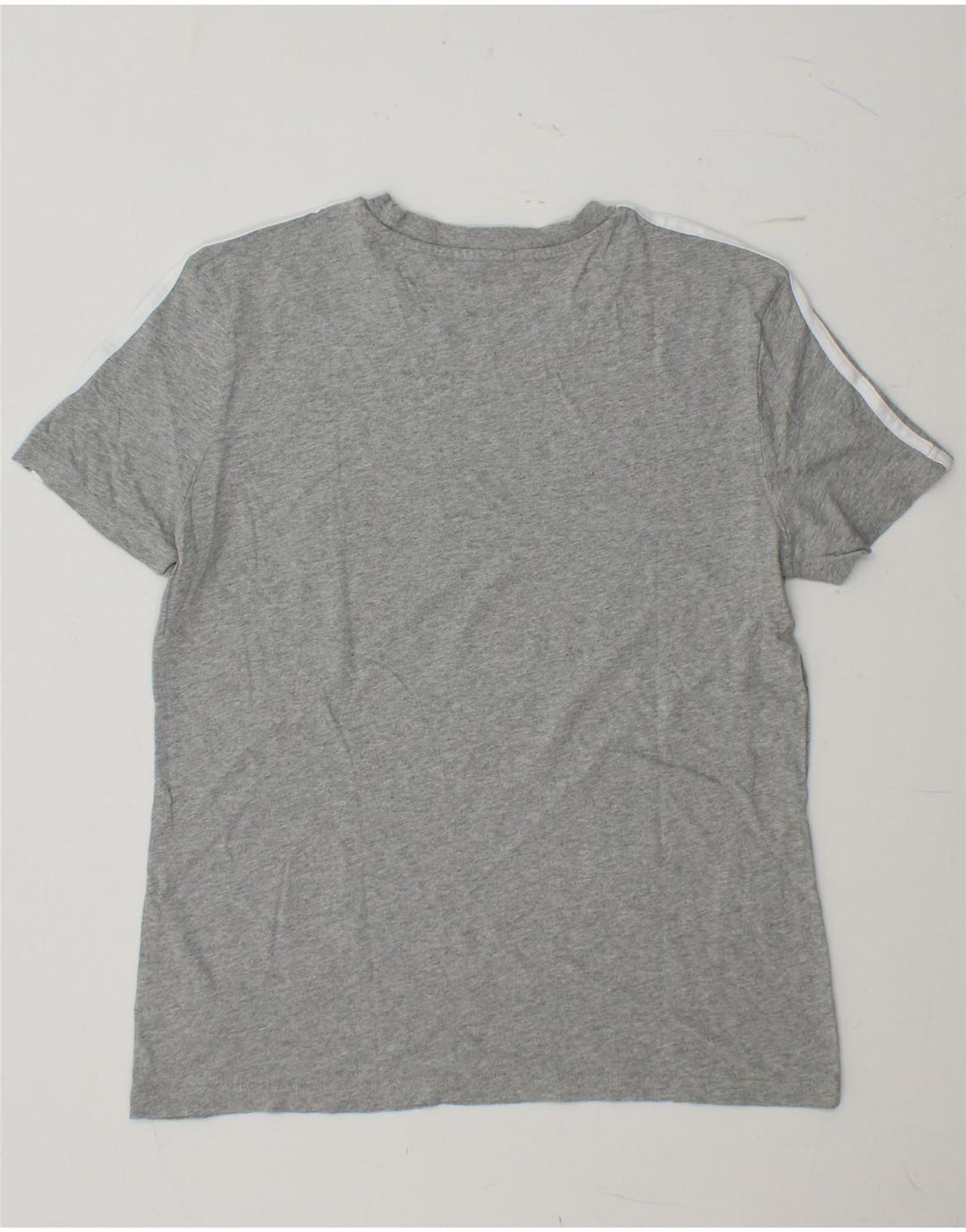 ADIDAS T-Shirt Femme Top UK 16/18 Large Gris Coton