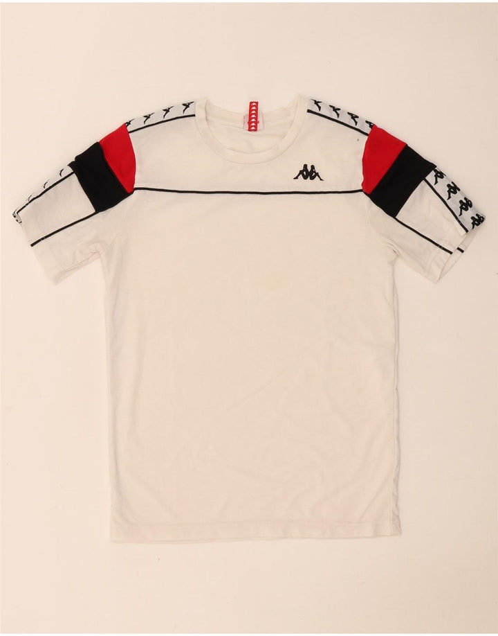 Kappa T-Shirt Graphique Homme Blanc Moyen Colourblock