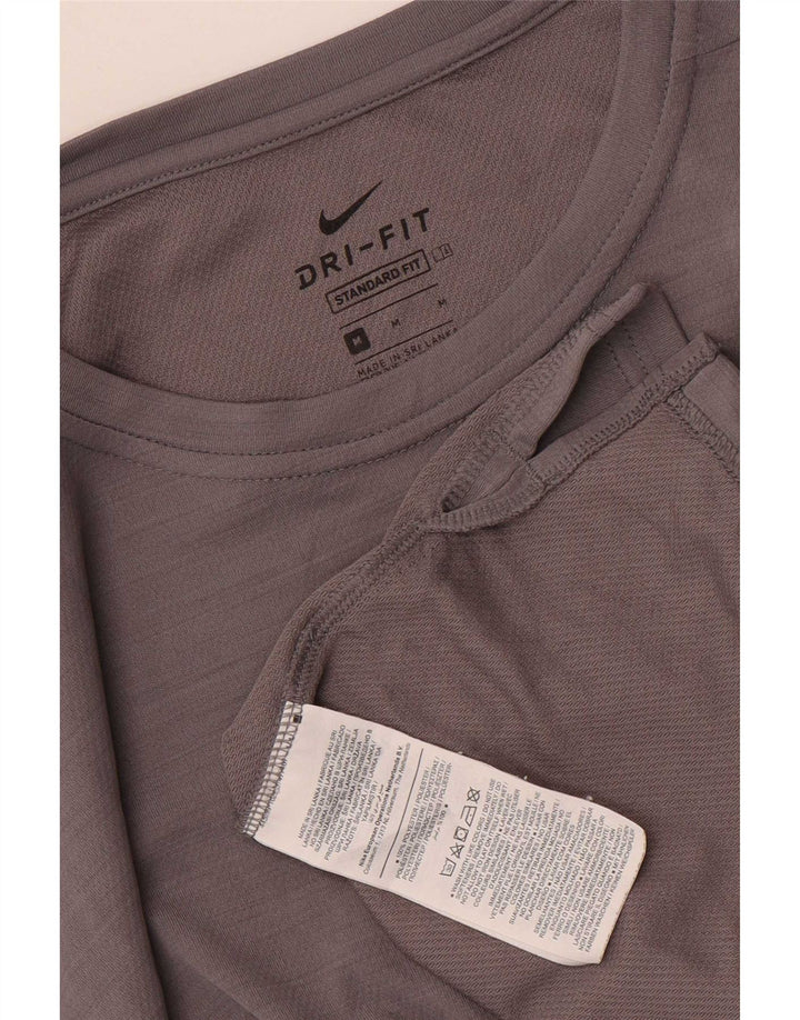 Nike Hommes Dri Fit Standard Fit T-Shirt Haut Gris Moyen Polyester