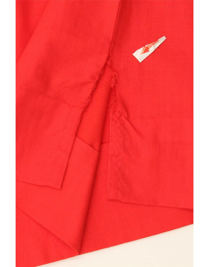 vintage Femme Basic Robe UK 12 Rouge Moyen