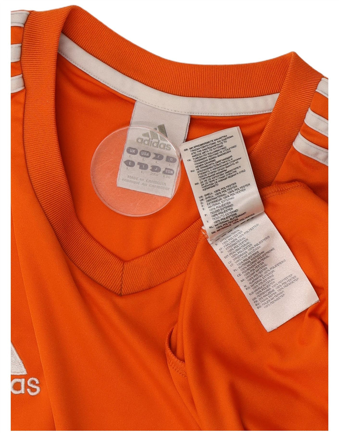 Adidas Hommes Climalite T-Shirt Haut Large Orange Polyester