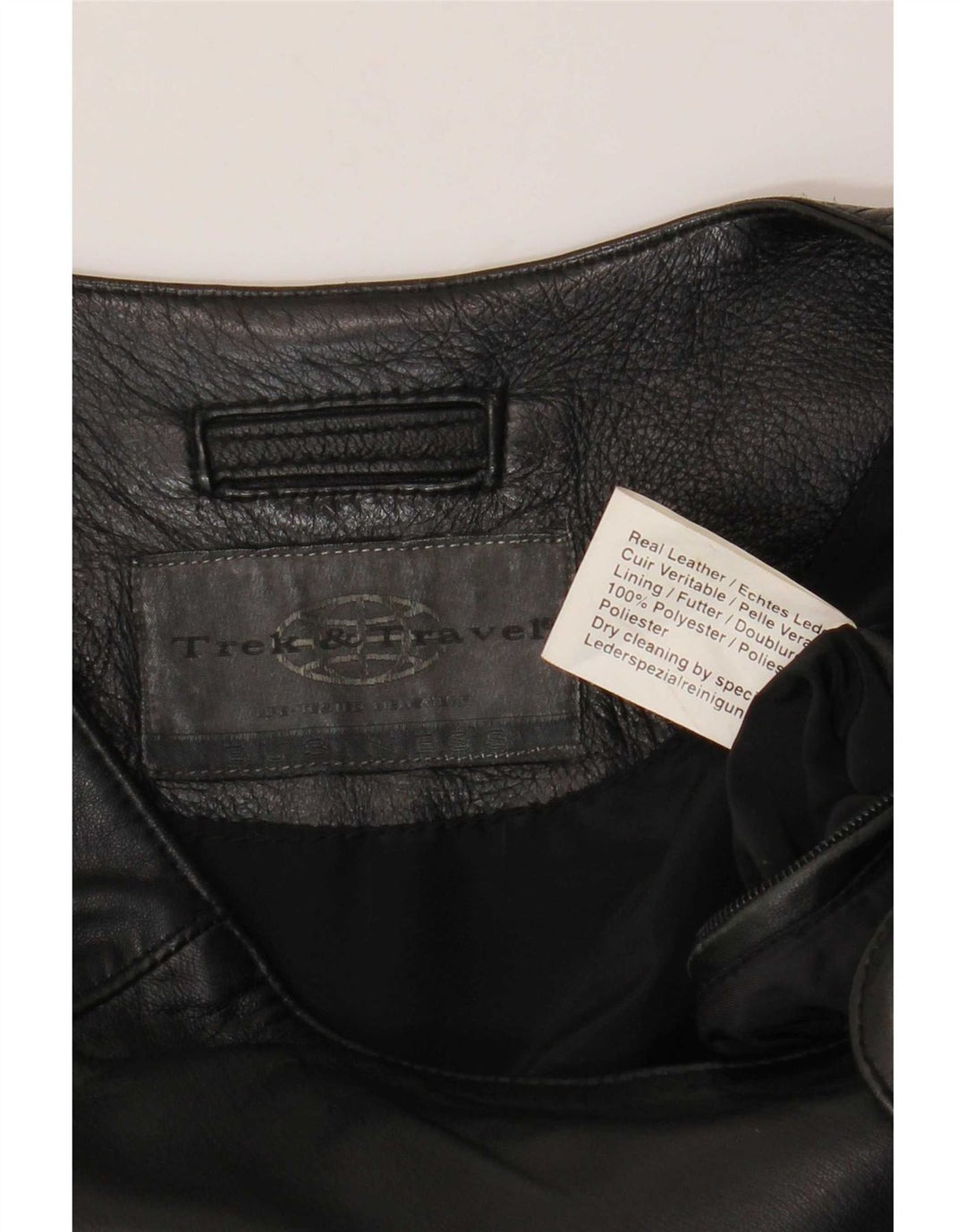 gilet en cuir homme vintage UK 38 Moyen Noir