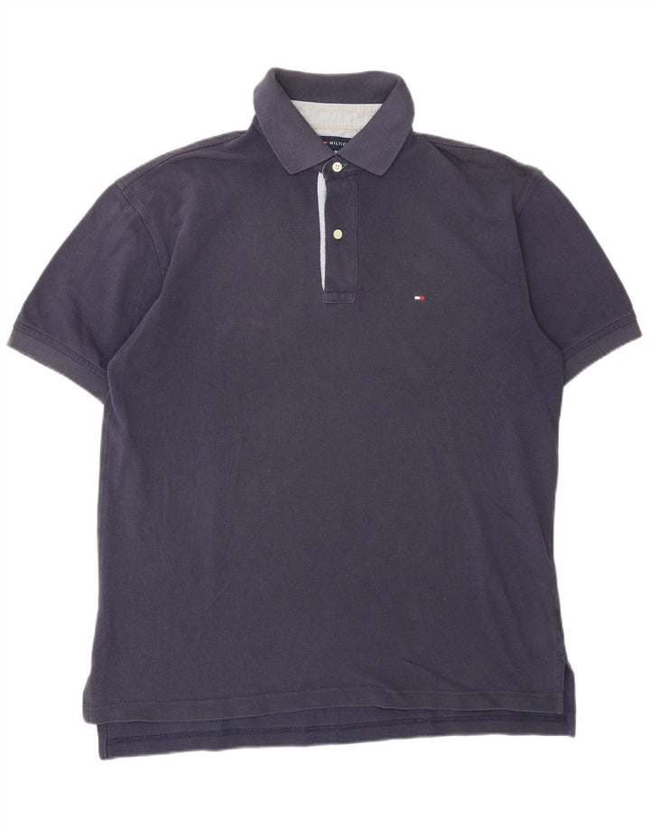 TOMMY HILFIGER Polo Homme Bleu Marine Moyen Coton