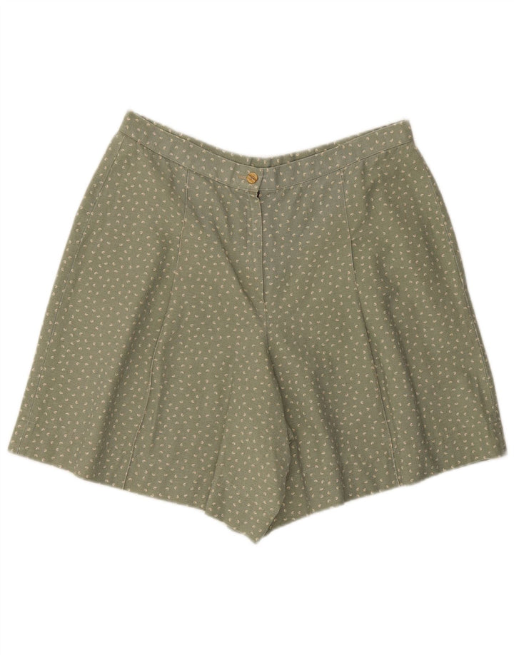 vintage Femmes Casual Shorts Grand W34 Vert Repéré