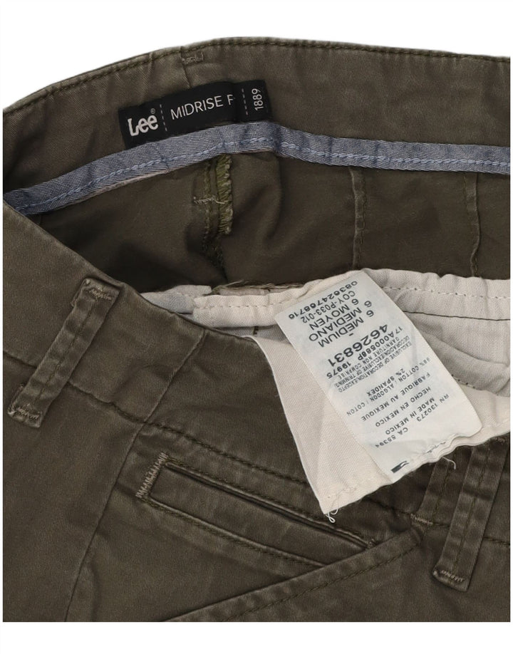 LEE Short décontracté taille moyenne pour femme US 6 Medium W30 Kaki Coton