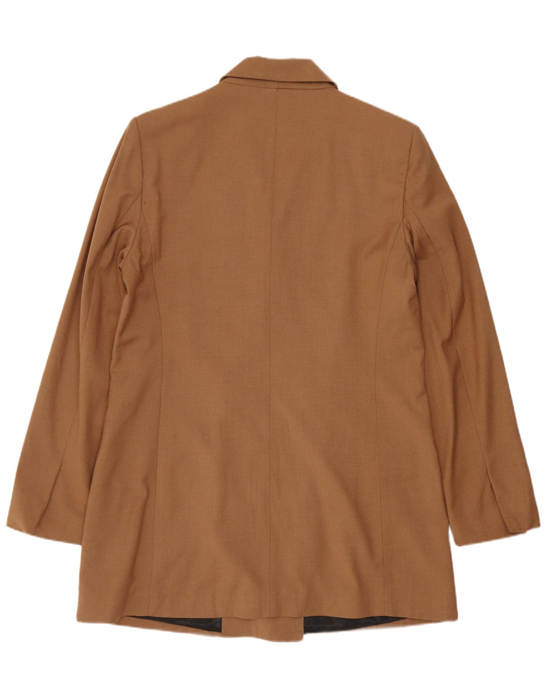 Zara Veste blazer longue à double boutonnage pour femme UK 12 Marron moyen