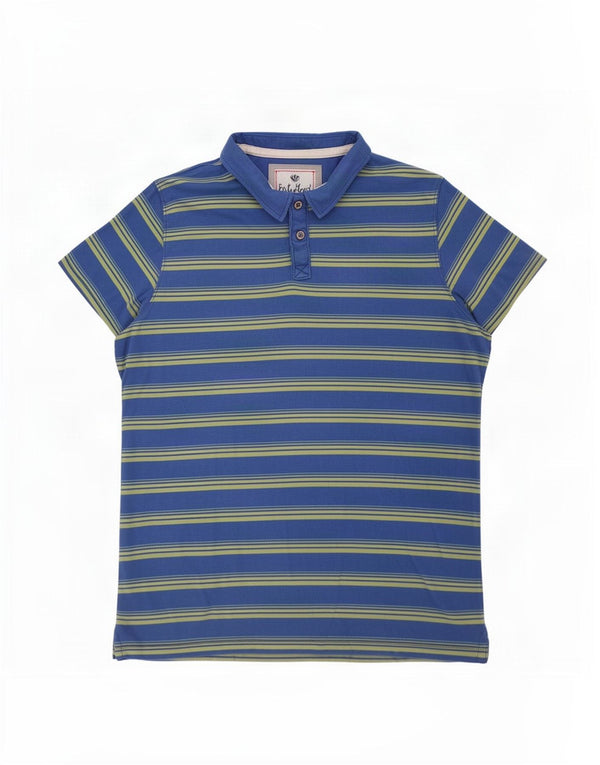 Polo Homme Fat Face 2XL Coton Rayé Bleu