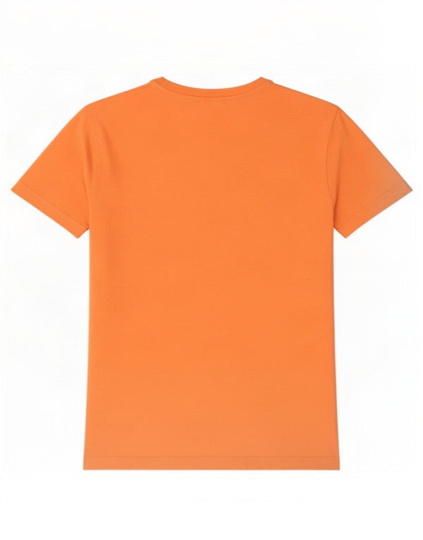 Benetton T-Shirt Homme Top XL Orange Coton