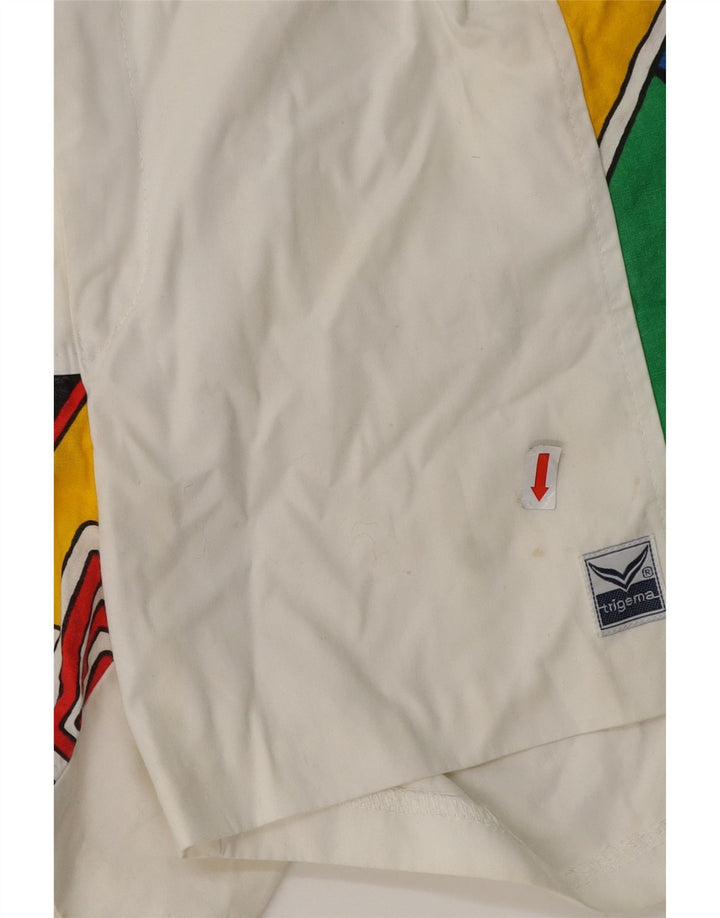 TRIGEMA Short Chino Homme IT 52 XL W36 Blanc Géométrique Coton