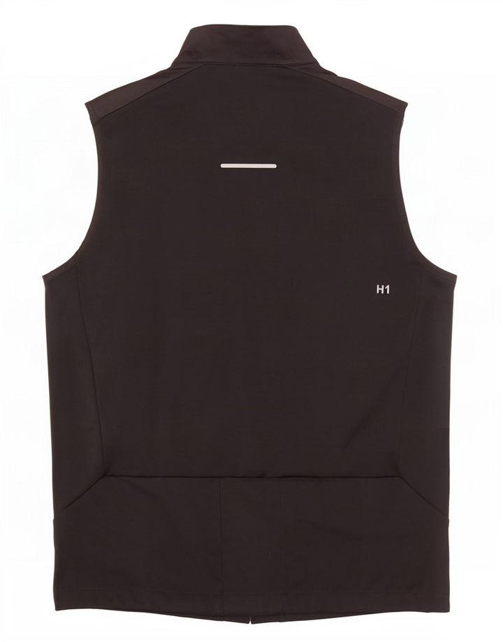 Asics Veste de survêtement sans manches pour homme Noir moyen Polyester
