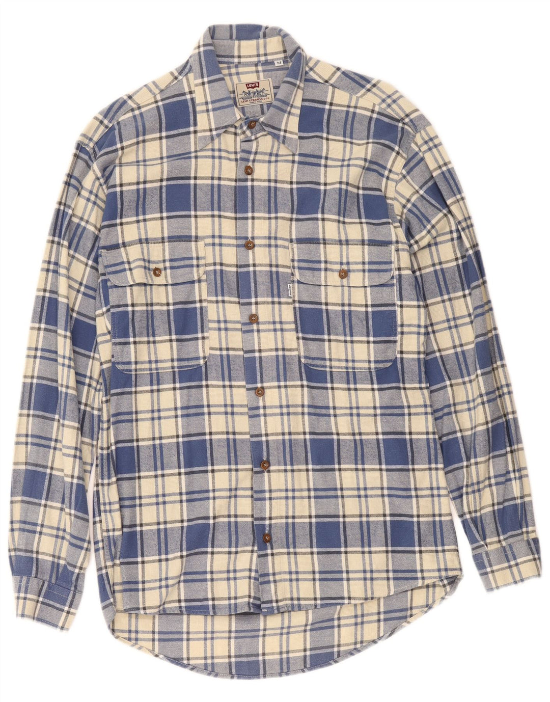 Levi's Chemise en Flanelle Homme Bleu Moyen à Carreaux