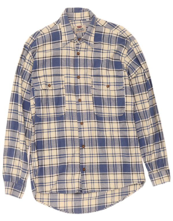 Levi's Chemise en Flanelle Homme Bleu Moyen à Carreaux