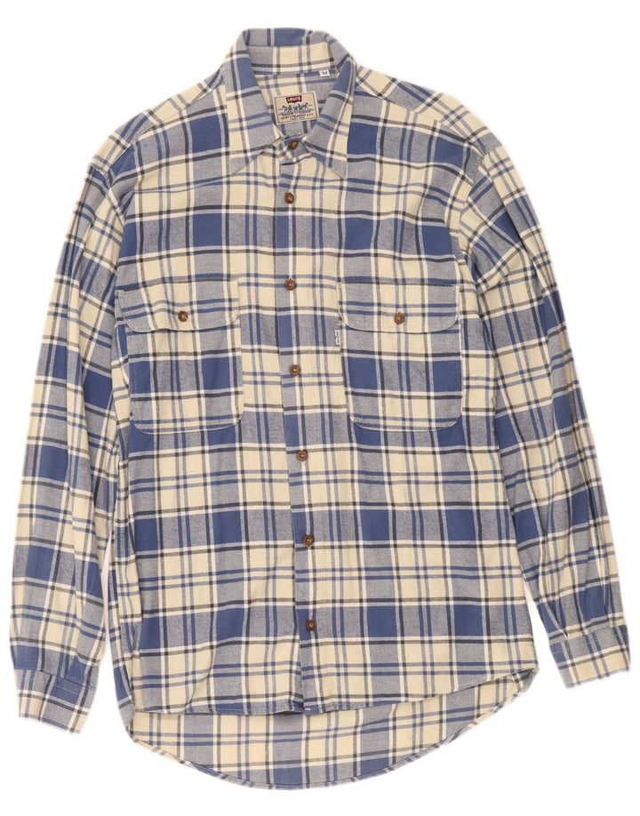 Levi's Chemise en Flanelle Homme Bleu Moyen à Carreaux