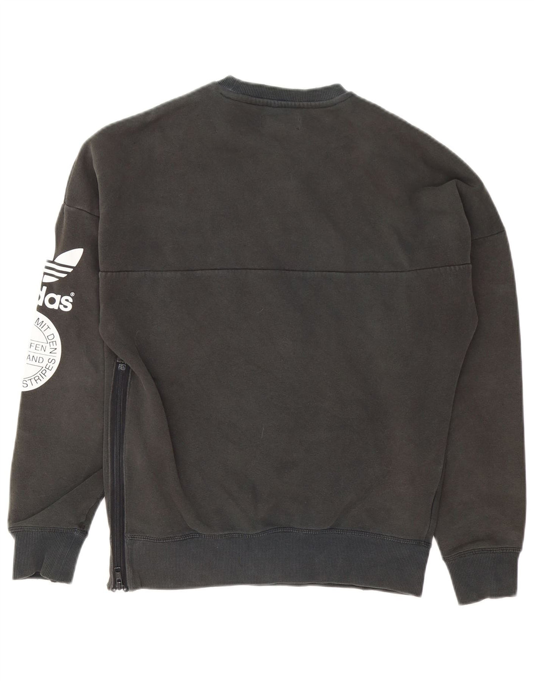 Adidas Sweat-shirt graphique pour homme Petit gris Coton