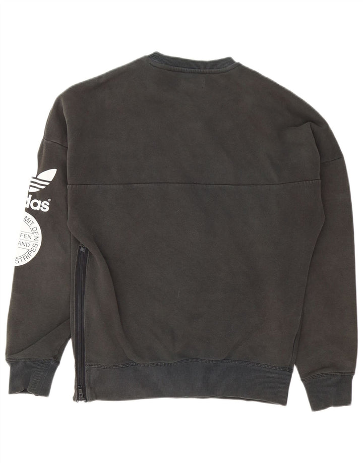 Adidas Sweat-shirt graphique pour homme Petit gris Coton