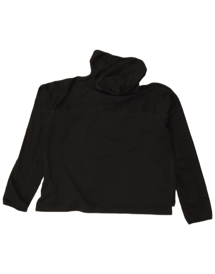 Nike Femme Running Crop Graphic Sweat à capuche UK 14 Medium Noir Polyester