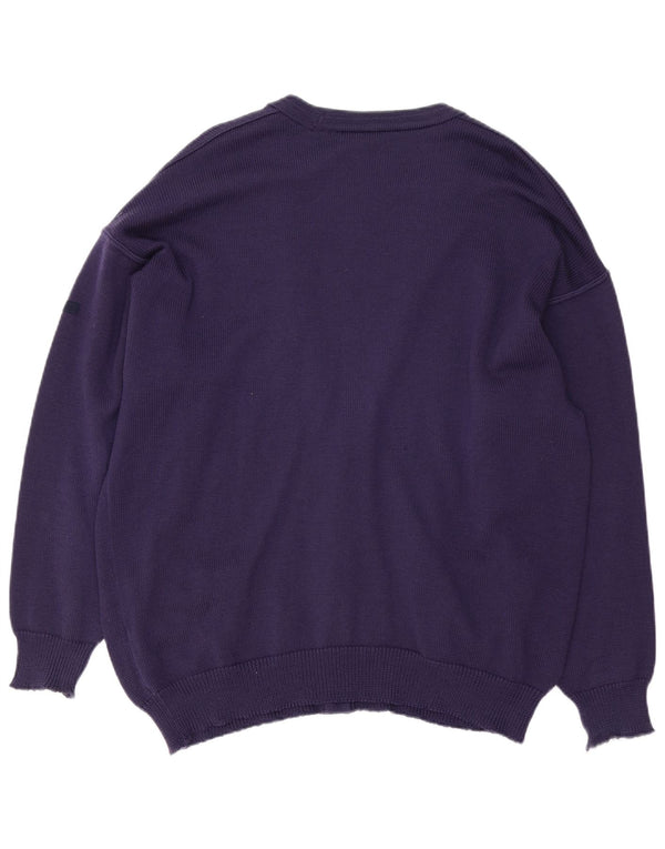 vintage Mens Cardigan Sweater IT 52 Grande laine violette