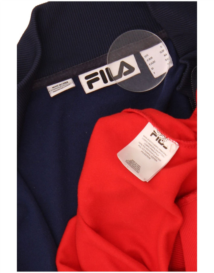 FILA Veste de survêtement pour homme Petit Rouge Colorblock Polyester