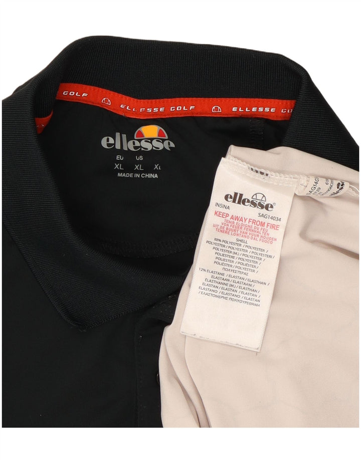 Ellesse Polo Homme XL Blanc Colorblock Polyester